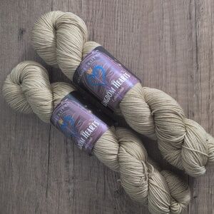 Set of 2 Skeins of Light Golden Fingering Weight Yarn